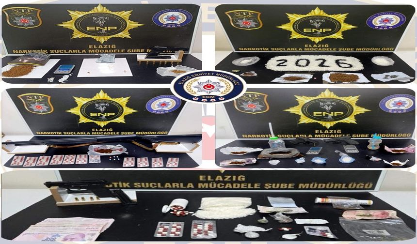 Elazığ'da Uyuşturucu Ve Ruhsatsız Silah Operasyonu: 17 Tutuklama