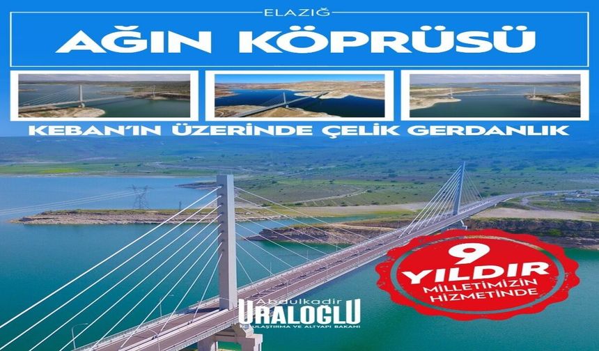 Bakan Abdulkadir Uraloğlu’ndan Ağın Köprüsü Mesajı