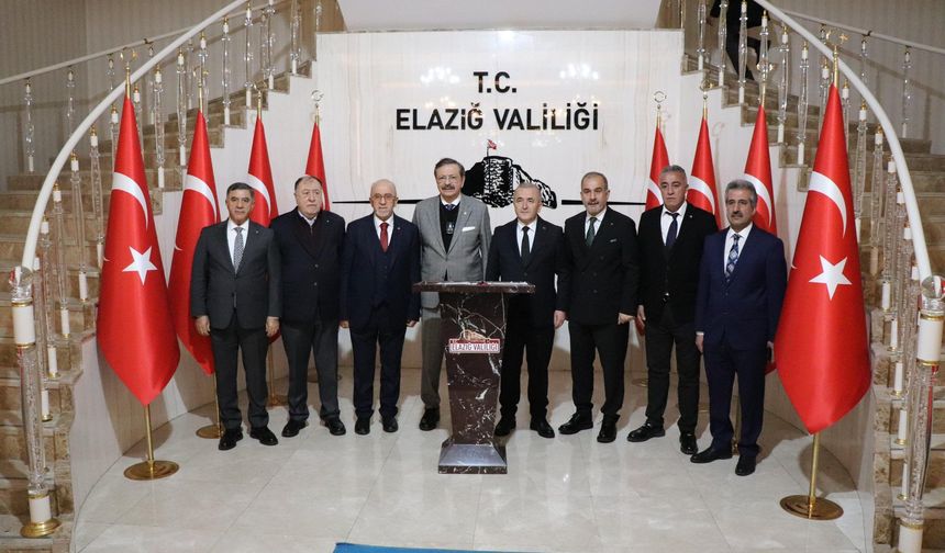 Rifat Hisarcıklıoğlu’ndan Elazığ Valisi Hatipoğlu’na Ziyaret