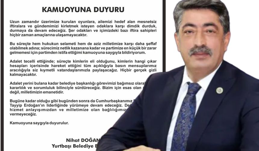Nihat Doğan Partisinden İstifa Ettiğini Açıkladı