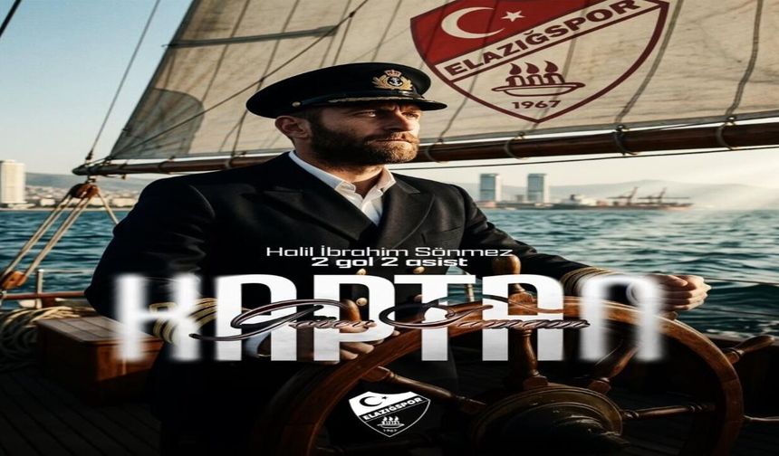 Elazığspor Kaptanı Halil İbrahim'den 2 gol, 2 asist