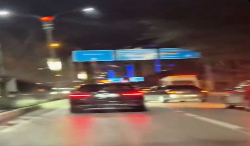 Elazığ'da, Makas Atan Araç Kamerada