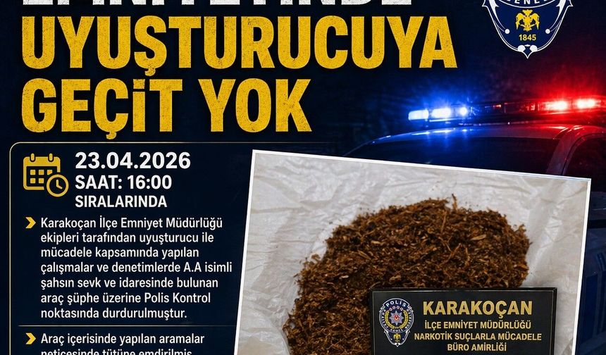 Karakoçan'da Uyuşturucuyla Mücadele: 1 Gözaltı