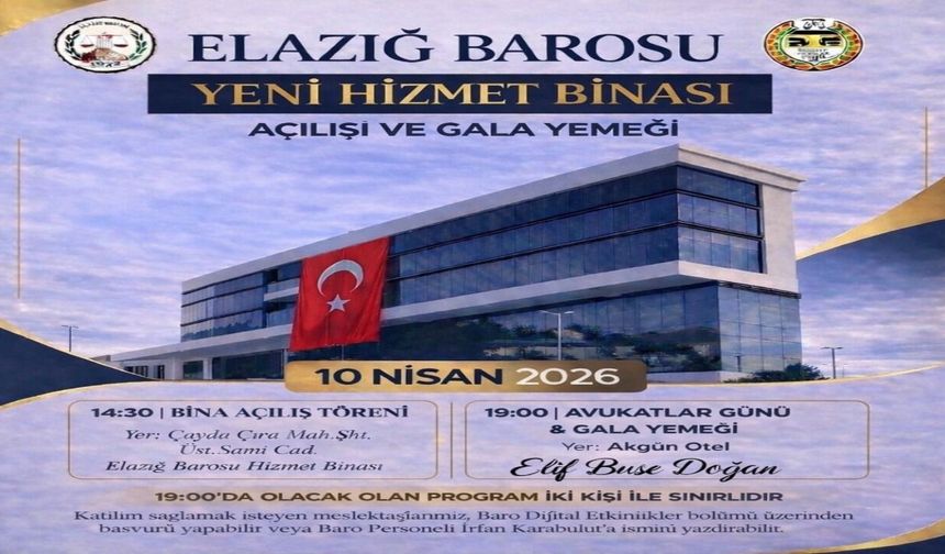 Elazığ Barosu Modern Hizmet Binasına Kavuşuyor