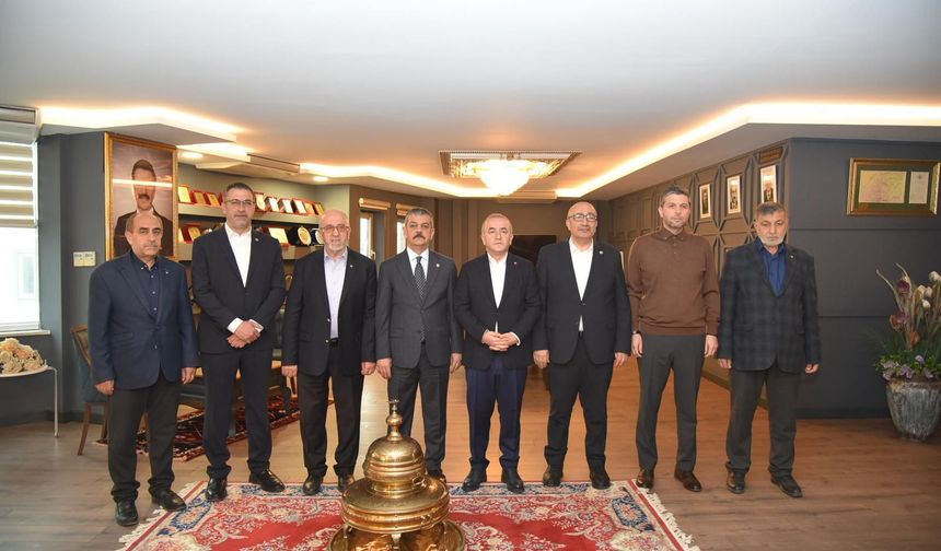 VALİ HATİPOĞLU VE MİLLETVEKİLLERİNDEN BORSA BAŞKANI DUMANDAĞ’A ZİYARET