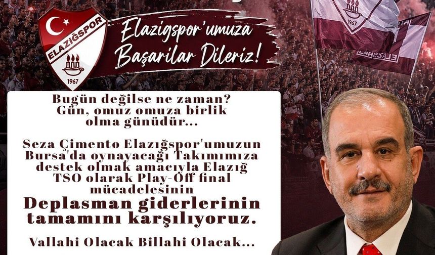 Başkan Alan, Elazığspor'un Deplasman Giderlerini Karşıladı