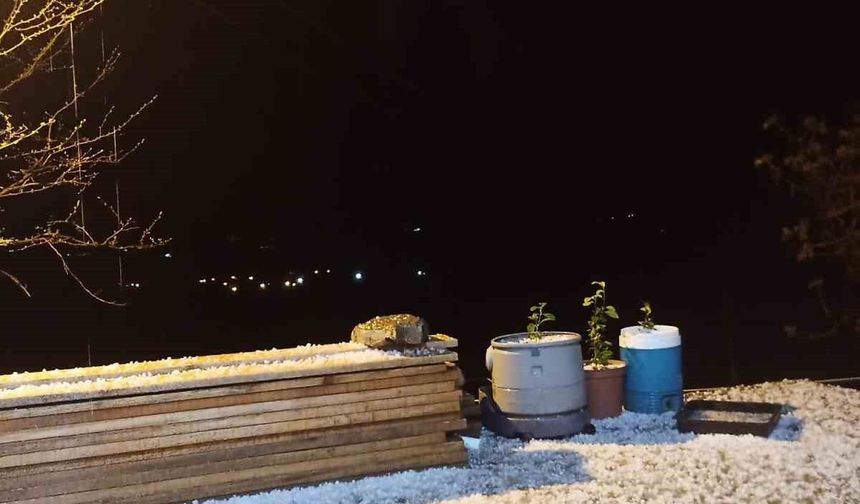 Elazığ'da Dolu Etkili Oldu
