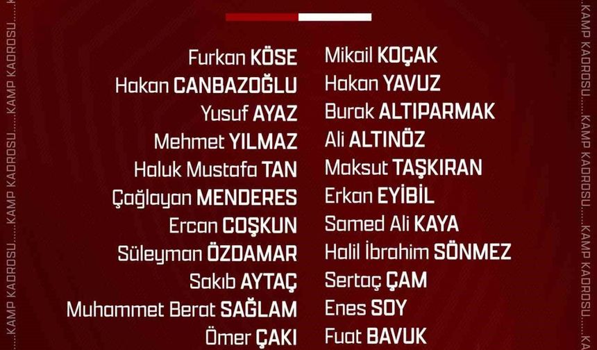 Elazığspor, Bursa'ya 23 futbolcuyla gitti