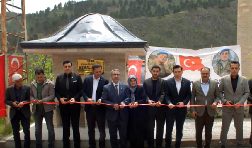 Keban’da Şehit Kemal Aslan’ın İsmini Yaşatacak Çeşme Açıldı