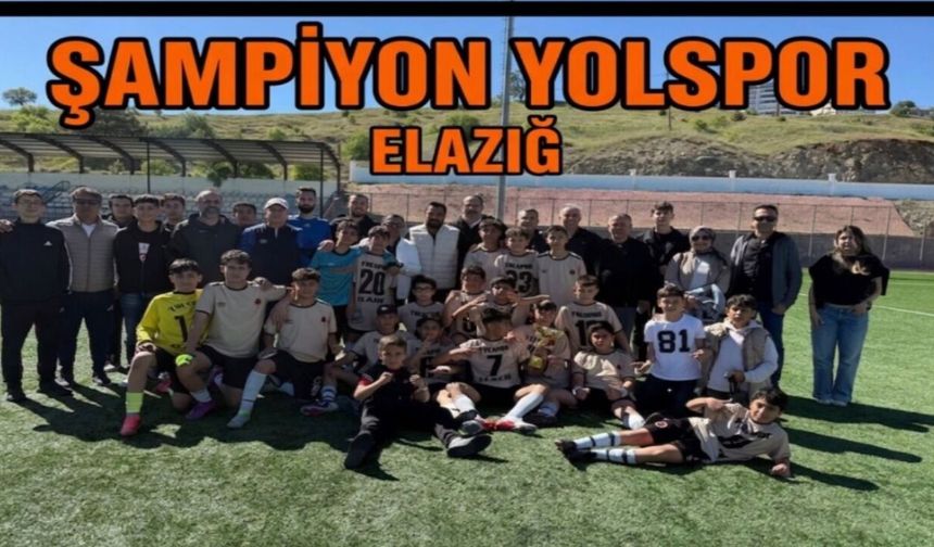 U13 Ligi’nde Şampiyon Elazığ Yol Spor Oldu