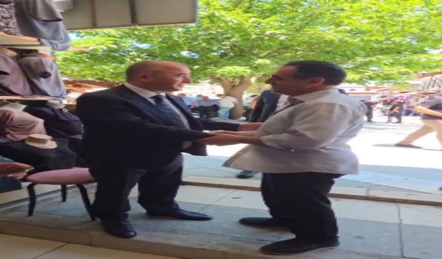 Vali Numan Hatipoğlu’ndan Çarşı Mahallesi Esnafına Cuma Ziyareti