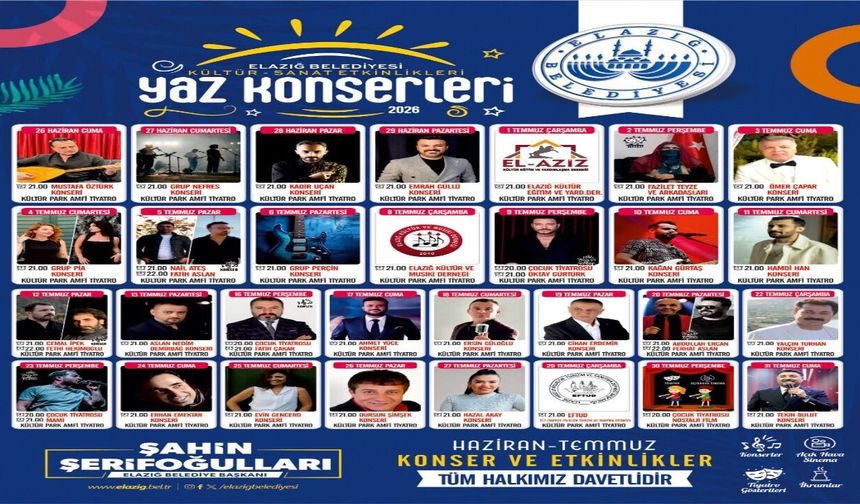 Belediyeden Yaz Akşamlarına Müzik Dolu Program
