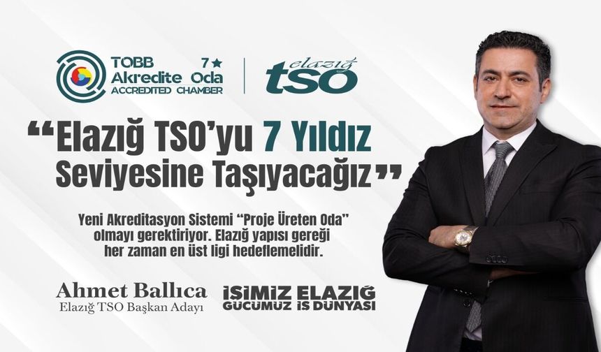 Ballıca’dan 7 Yıldızlı Oda Hedefi: Elazığ TSO Uluslararası Standartlara Taşınacak