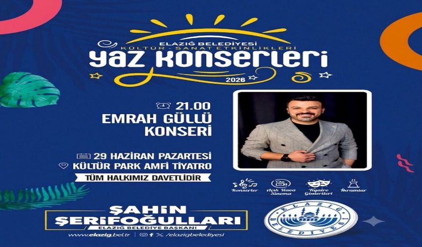 Yaz Konserleri Bu Akşam Emrah Güllü ile Devam Ediyor
