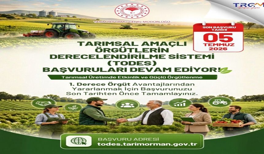 Birinci Derece Tarımsal Örgüt Sertifikası İçin Son Tarih Açıklandı
