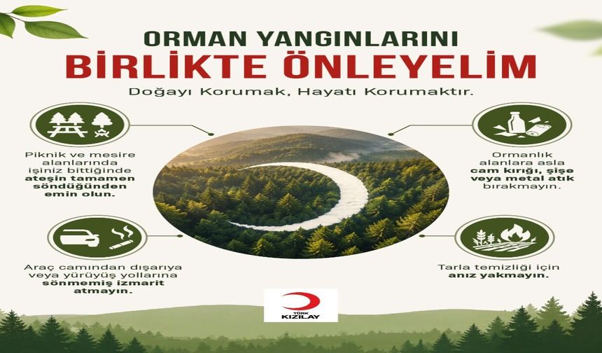 Türk Kızılay’dan Orman Yangınlarına Karşı Duyarlılık Çağrısı