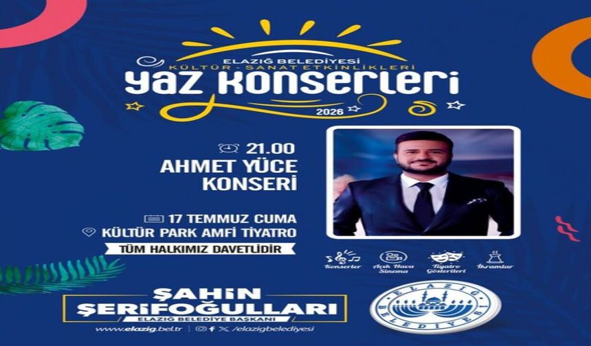 Elazığ Belediyesi'nden Müzik Dolu Yaz Akşamı