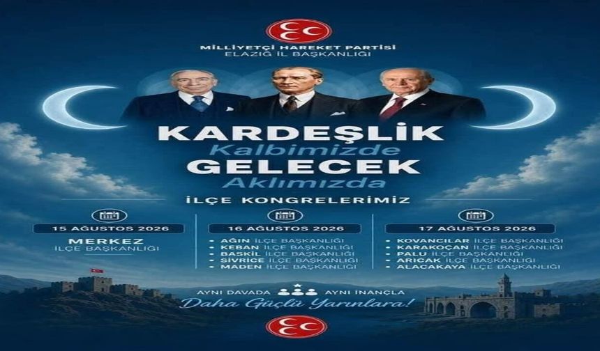 MHP Elazığ'da İlçe Kongre Takvimini Duyurdu