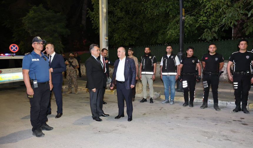 Vali Hatipoğlu, Elazığ'daki Asayiş Uygulamalarını Yerinde Denetledi