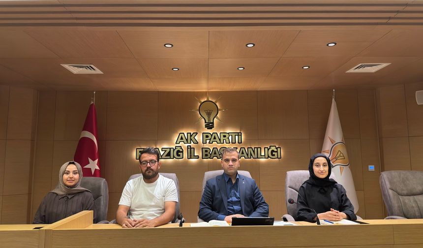 AK Gençlik Elazığ'da Haftalık İstişare Toplantısı
