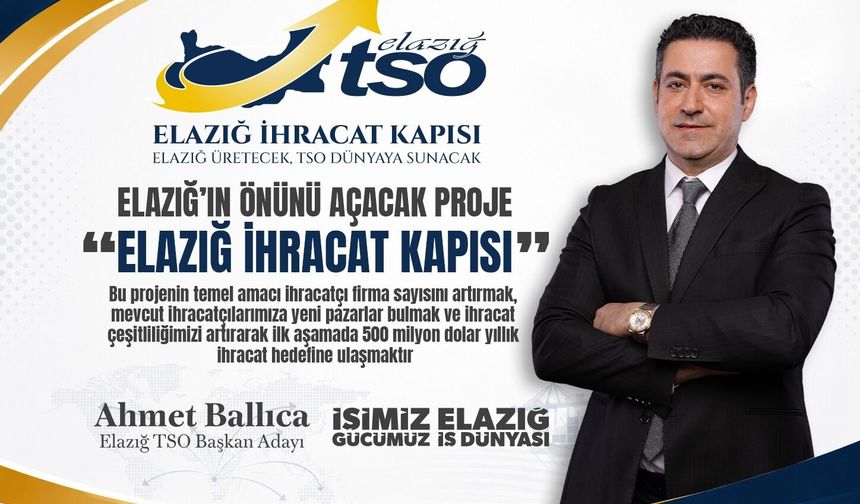 Elazığ'a İhracat Hamlesi: Ballıca'dan Yeni Proje