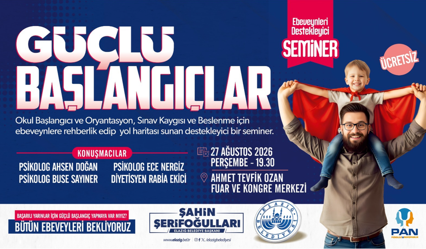 Elazığ’da Velilere “Güçlü Başlangıçlar” Semineri