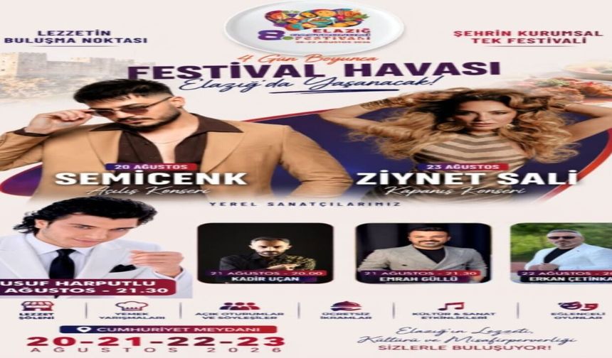 Elazığ Gastronomi Festivali Şehre Renk Katacak