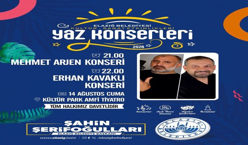Yaz Konserleri Mehmet Arden ve Erhan Kavaklı ile Sürüyor