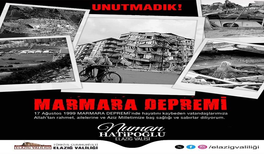 17 Ağustos Marmara Depremi Unutulmadı: Hatipoğlu’ndan Anlamlı Mesaj