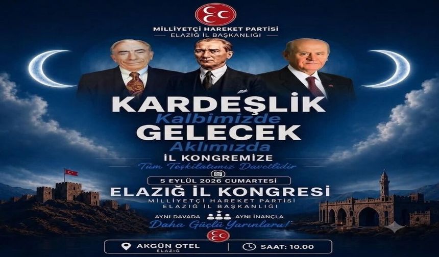 MHP Elazığ İl Kongresi 5 Eylül’de Gerçekleştirilecek