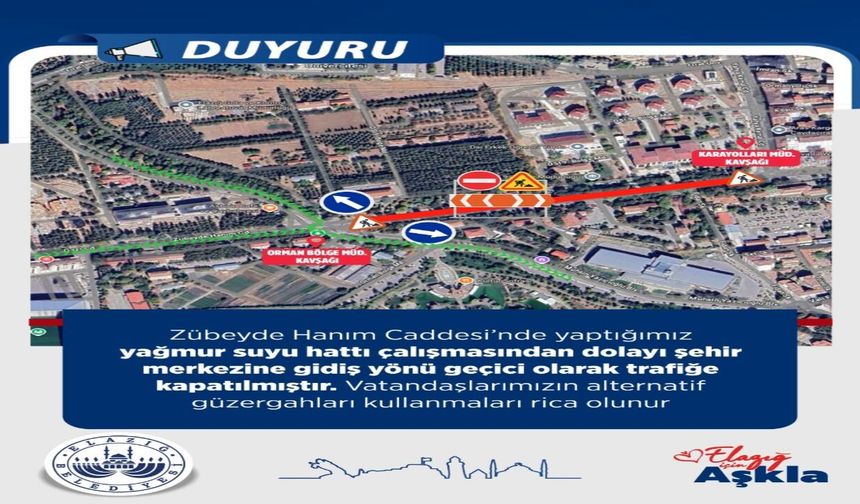 Zübeyde Hanım Caddesi’nde Trafik Düzenlemesi