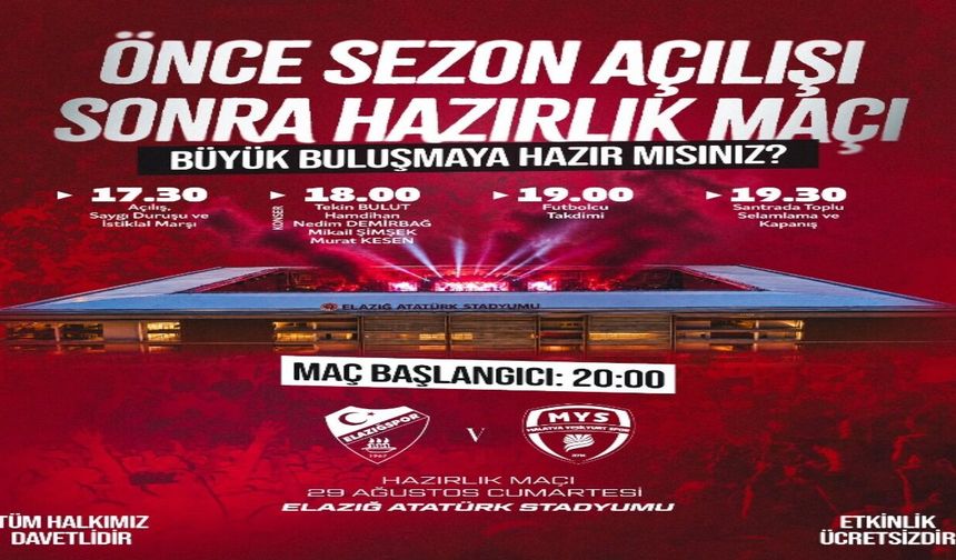 Elazığspor’dan Sezon Öncesi Taraftara Büyük Buluşma