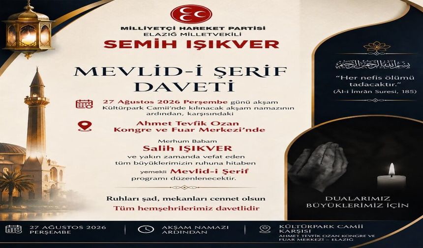 Semih Işıkver’den Hemşehrilerine Mevlid Daveti