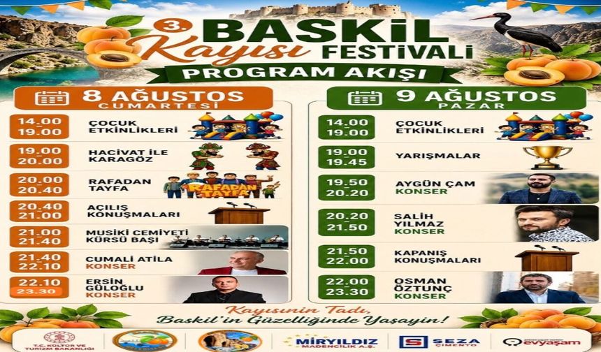 Baskil, 3. Kayısı Festivali'ne Hazırlanıyor