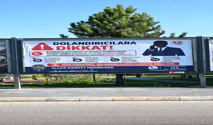 Telefon Dolandırıcılığına Karşı Afişli Uyarı