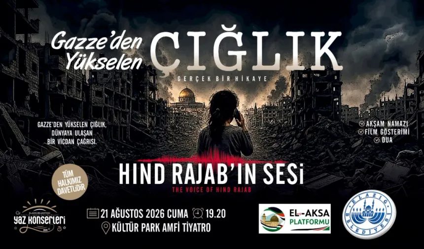 Elazığ Belediyesi’nden “Hind Rajab’ın Sesi” Adlı Film Gösterimi