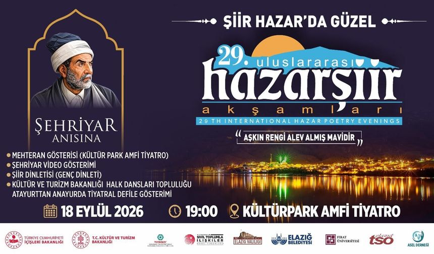 29. Uluslararası Hazar Şiir Akşamları Başlıyor: Şiir Hazar’da Güzel