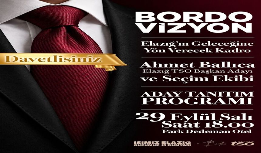 Ahmet Ballıca Bordo Vizyon Kadrosunu Tanıtacak
