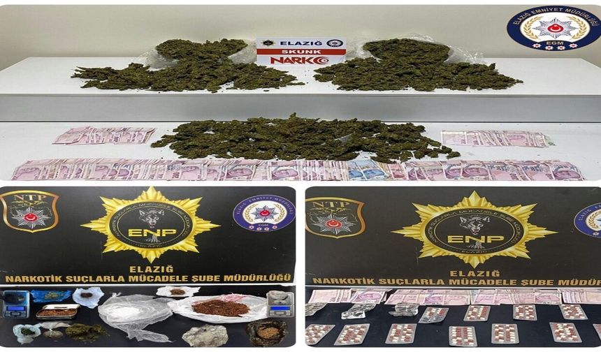 Elazığ’da Uyuşturucu Operasyonları: 7 Şüpheli Tutuklandı