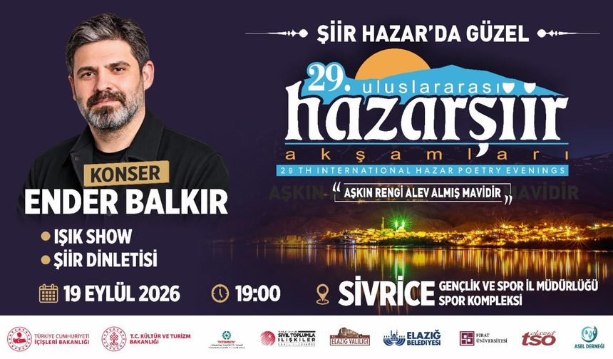 29.Uluslararası Hazar Şiir Akşamları Başlıyor