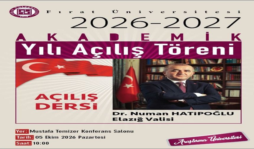 Fırat Üniversitesinde 2026-2027 Akademik Yılı Başladı