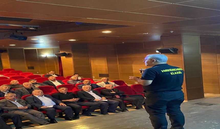 Elazığ’da Muhtarlara Uyuşturucuyla Mücadele Eğitimi Verildi