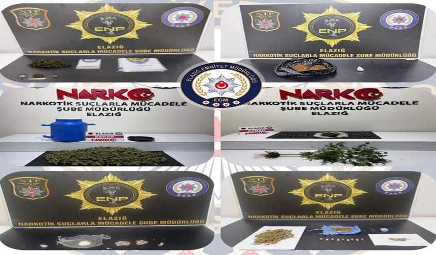Elazığ’da Uyuşturucu Operasyonları: 12 Şüpheli Tutuklandı