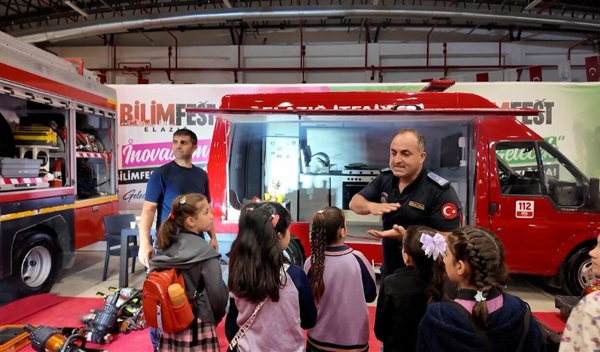 Elazığ İtfaiyesi BİLİMFEST’te Görev Başında