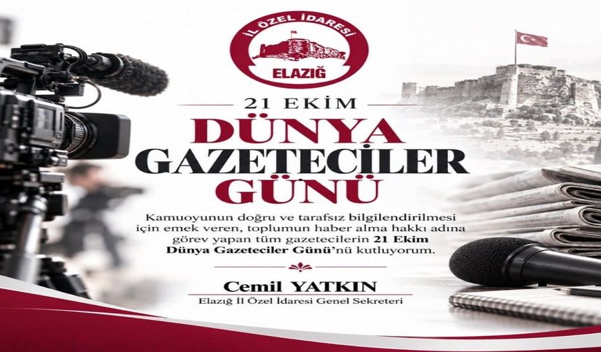 Cemil Yatkin’den 21 Ekim Dünya Gazeteciler Günü Mesajı