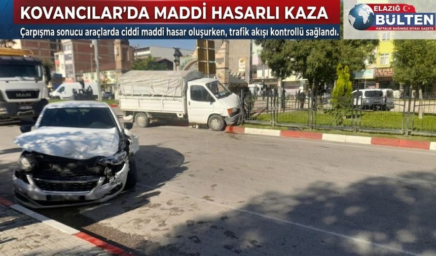 Kovancılar’da Pikap ile Otomobil Çarpıştı: 3 Yaralı