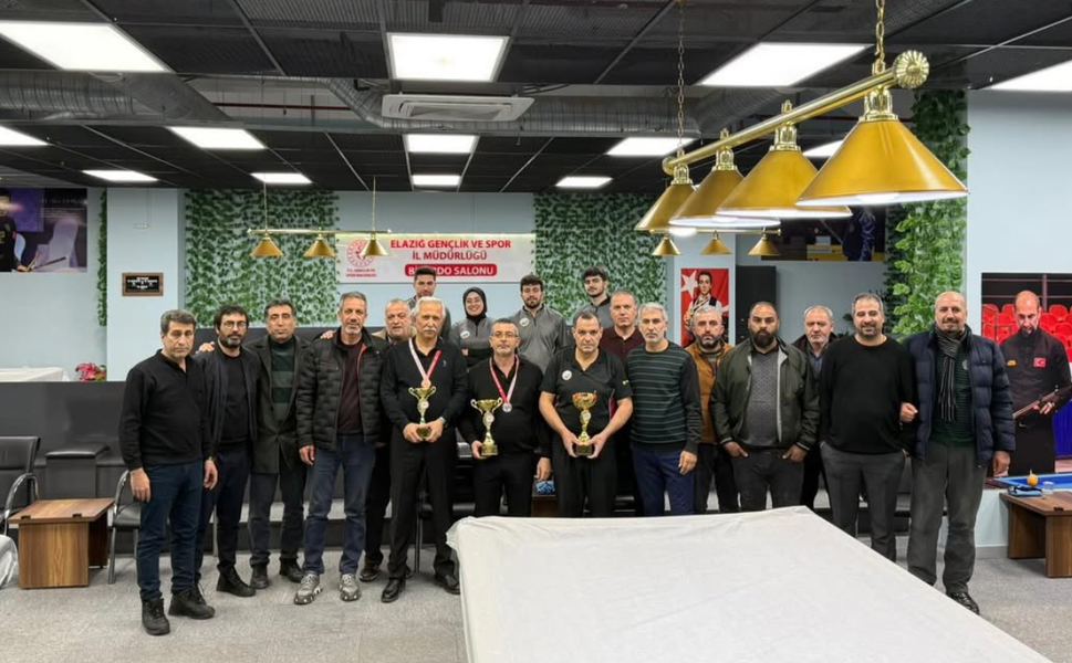 Elazığ’da 3 Bant Bilardo İl Şampiyonası Tamamlandı