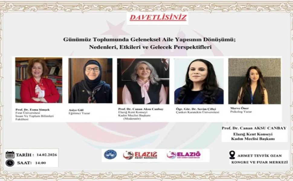Elazığ Kent Konseyi’nden Aile Yapısındaki Değişime Yönelik Panel