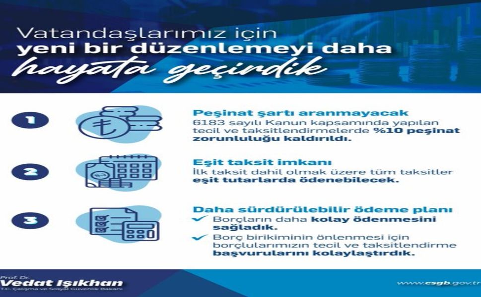 SGK Prim Borcu Ödemelerinde Peşinat Şartı Kaldırıldı