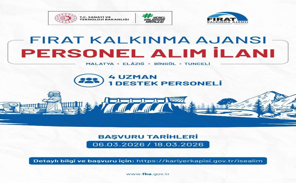 Fırat Kalkınma Ajansı Personel Alımı Yapacak